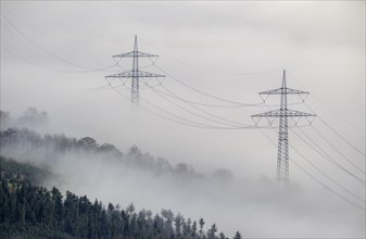 Pylons in the fog