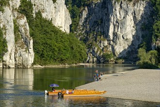 Ferry boats for crossing the Danube River at the Danube Gorge