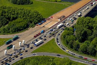 Construction site along the A59 motorway