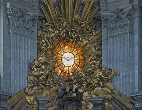 Glowing dove of peace in St. Peter's Cathedral
