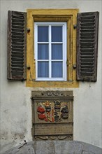 Window with coat of arms on the Criminal Museum