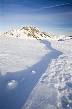 Wind pressed snow pack