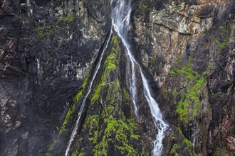 Branch of the Voringsfossen waterfall near Eidfjord
