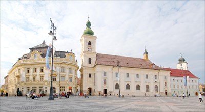 The City Hall and the baroque Jesuit Church