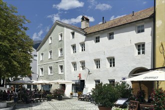 Historical residential and commercial buildings on the main square