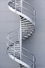 Spiral staircase made of steel
