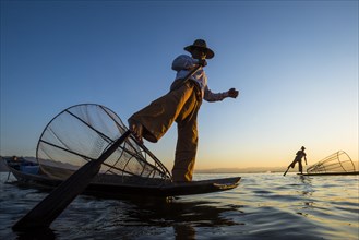 Fishermen in the evening light