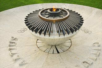 Constantly burning Olympic flame at the Museum Park