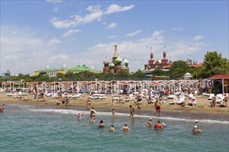 Beach with the Kremlin Palace Hotel