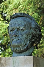 Bronze bust of the composer Richard Wagner