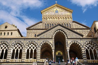The Romanesque front of the Amalfi Cathedral