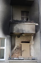 Residential house after fire at New Year's Eve
