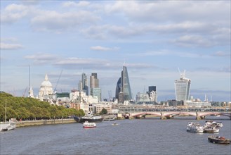 London skyline and river Thames