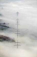 Pylons in the fog