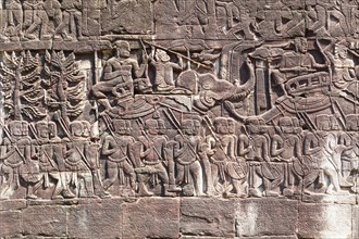 Bas-relief on the west side of the Bayon temple