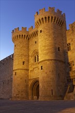 Main entrance with medieval towers