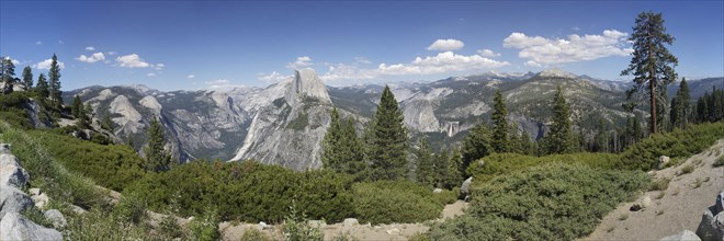 Panoramic view of the Half Dome