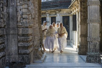 Jain nuns visiting a temple