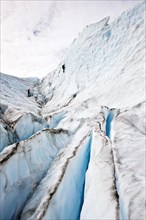 Ice climbers at the Worthington Glacier