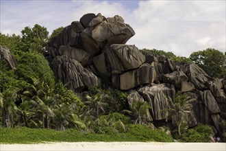 Rock formations typical for the Seychelles