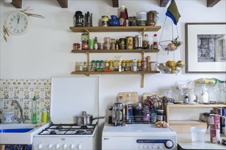 Kitchen interior of small French farmhouse