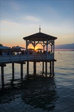 Pavilion with a bar on Lake Constance