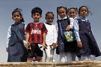 Group of Omani school children