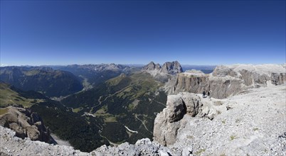 View towards Canazei in Val di Fassa valley