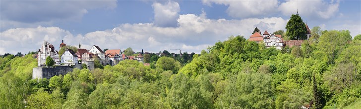 Schloss Vellberg Castle with the historic town centre and Stockenburg with St. Martin's Church