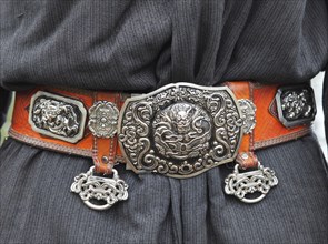Traditional men's belt on a deel