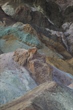 The colorful rocks of the Artist's Palette at dusk