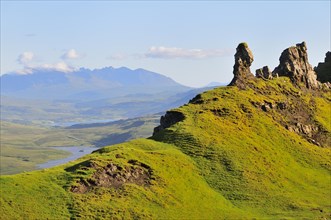 View from the Old Man of Storr across the Isle of Skye and the Scottish mainland