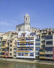 Residential buildings on the Onyar River