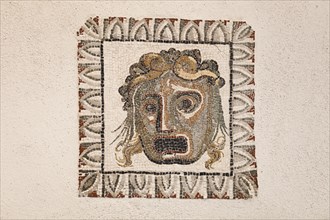 Floor mosaic depicting a Dionysus mask