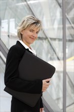 Business woman with black briefcase