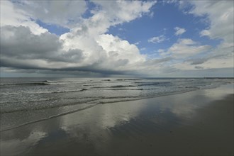 Rain clouds approaching on the coast
