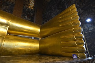 Feet of the statue of the Reclining Buddha