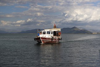 Boat on Lake Koycegiz or Koycegiz Golu near Dalyan