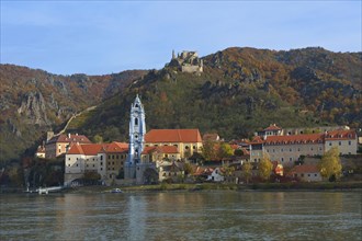Townscape of Durnstein on the Danube River