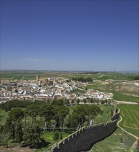 View from the ramparts Castillo de Belmonte castle