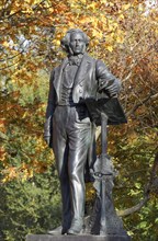 Re-erected statue of the composer Felix Mendelssohn Bartholdy