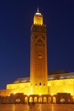 Hassan II Mosque at night