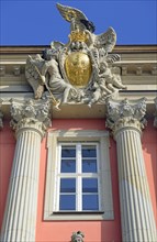Prussian eagle with a crown above the main portal of the rebuilt Potsdam City Palace