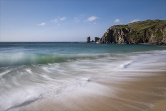 Waves break on the beach of Dalmore
