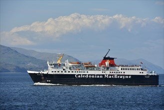 Large ferry of the Caledonian MacBrayne shipping company