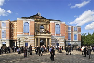 Audience in front of the Festspielhaus during the Wagner Festival in 2013