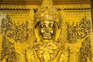 Golden seated Buddha