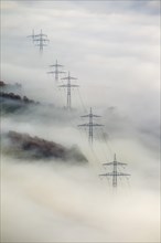 Pylons in the fog