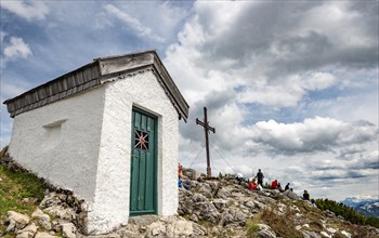 Chapel and summit cross at the summit of Spitzstein