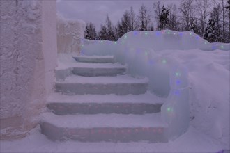 Stairs made of ice